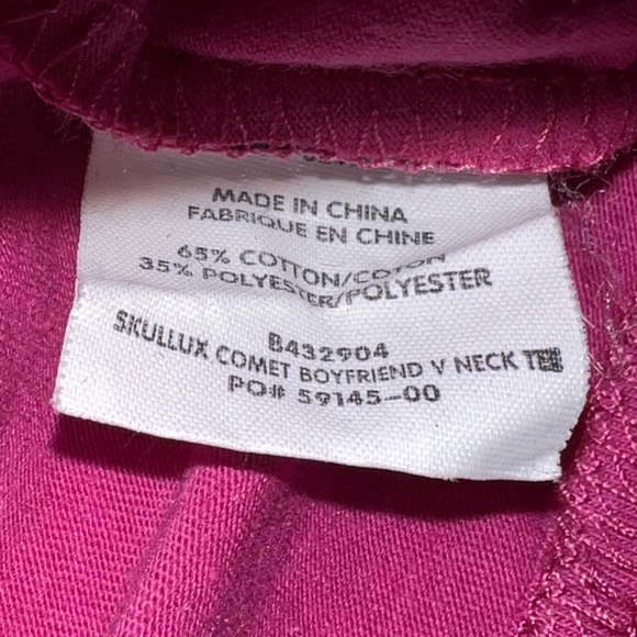 Volcom Featured Artist Andreas Jenne "Skullux Comet" Fuchsia V-Neck Junior's XL - Picture 14 of 14